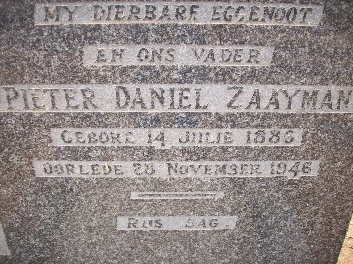 ZAAYMAN Pieter Daniel 1886-1946