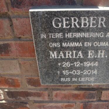 GERBER Maria E.H. 1944-2014