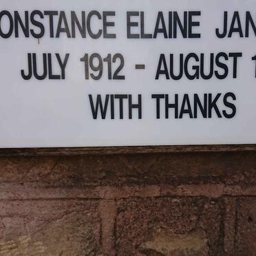 JANSEN Constance Elaine 1912-1985