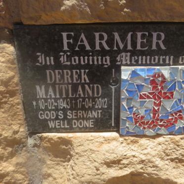 FARMER Derek Maitland 1943-2012