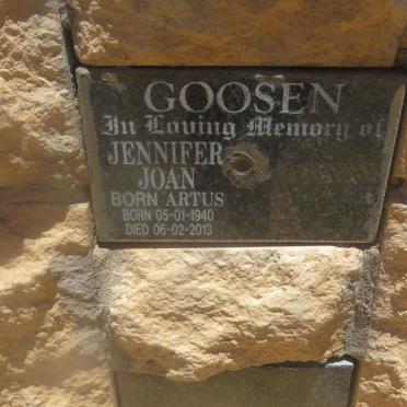 GOOSEN Jennifer Joan nee ARTUS 1940-2013