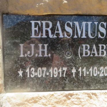 ERASMUS I.J.H. 1917-2012
