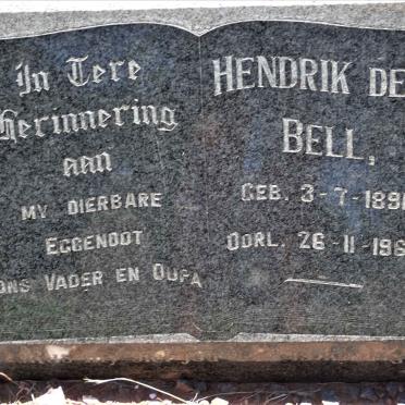 BELL Hendrik 1891-1965