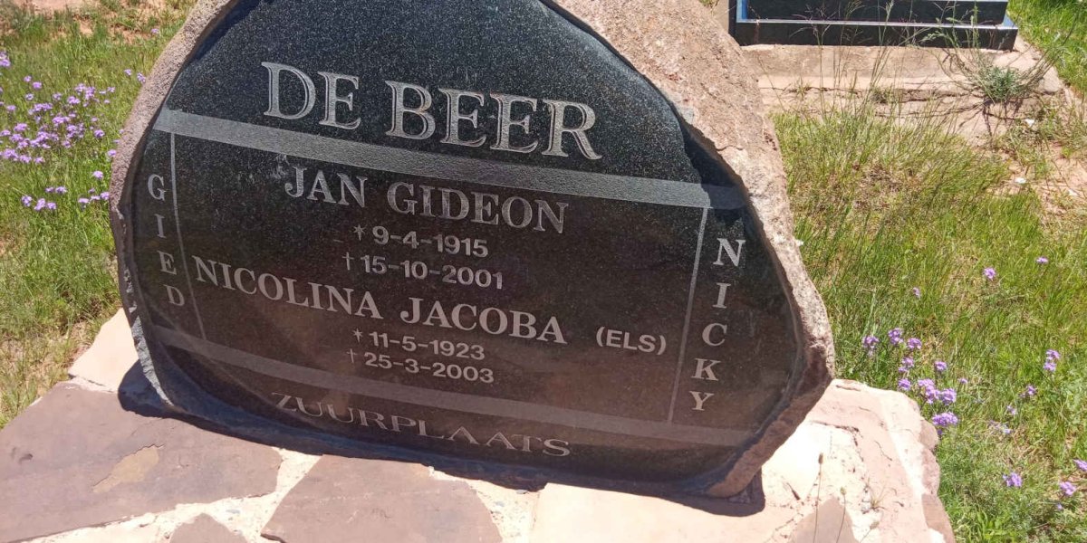 BEER Jan Gideon, de 1915-2001 &amp; Nicolina Jacoba ELS 1923-2003