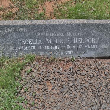 DELPORT Karel J. 1902-1962 &amp; Cecelia M. le R. MULDER 1907-1966