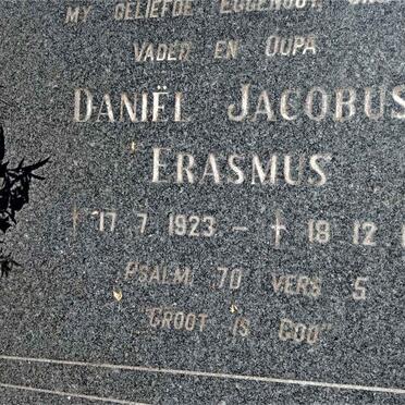 ERASMUS Daniel Jacobus 1923-1984