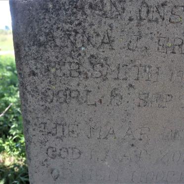 ERASMUS Anna J. nee SMITH  182?-1901