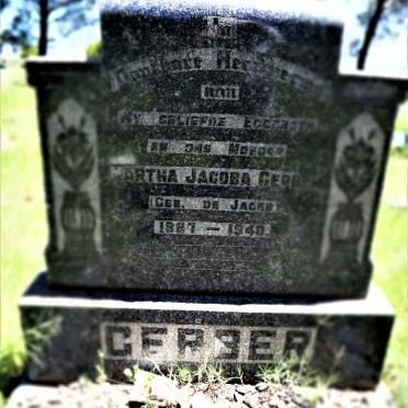 GERBER Martha Jacoba nee DE JAGER 1887-1940