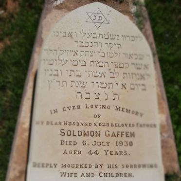 GAFFEN Solomon -1930