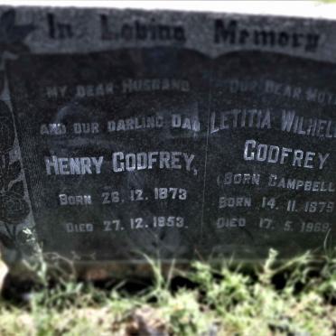 GODFREY Henry 1873-1953 &amp; Letitia Wilhelmina CAMPBELL 1879-1969