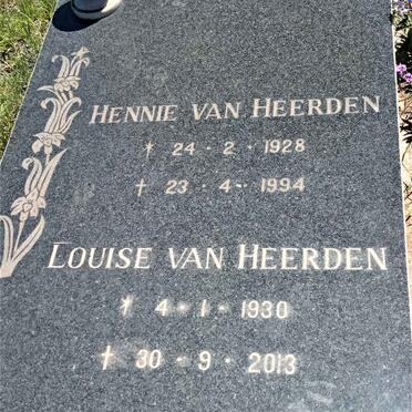 HEERDEN Hennie, van 1928-1994 &amp; Louise 1930-2013