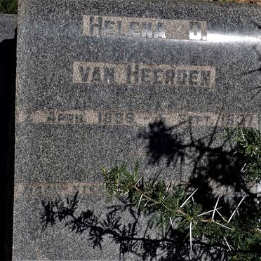 HEERDEN Helena D., van 1898-1937