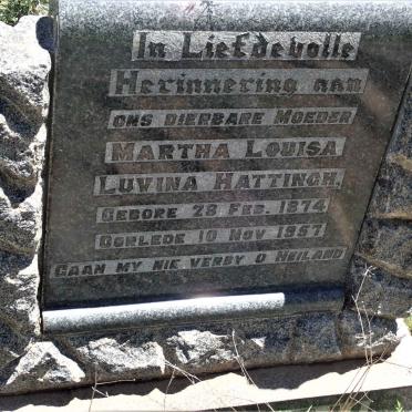 HATTINGH Martha Louisa Luvina 1874-1957