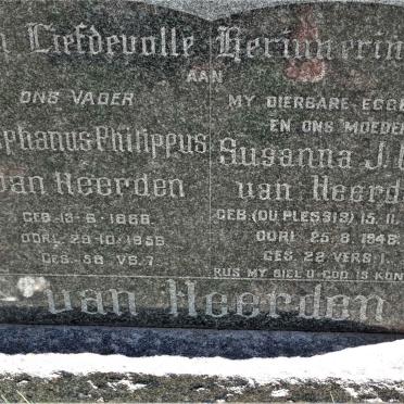HEERDEN Stephanus Philippus, van 1868-1956 &amp; Susanna J.C.P. DU PLESSIS 1875-1948