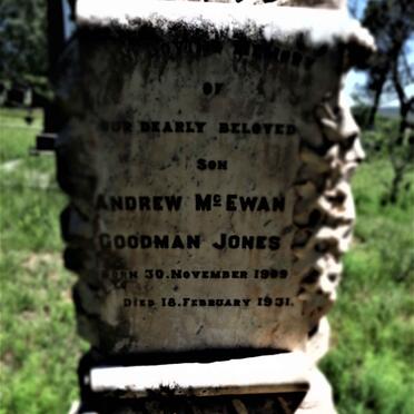 JONES Andrew Macewan Goodman 19??-1931