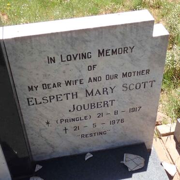 JOUBERT Elspeth Mary Scott nee PRINGLE 1917-1976