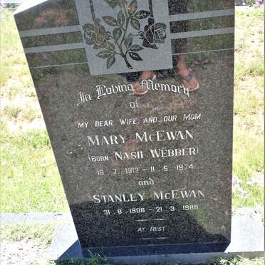 MCEWAN Stanley 1906-1988 &amp; Mary NASH WEBBER 1912-1974