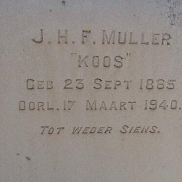 MULLER J.H.F. 1865-1940