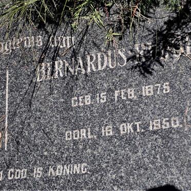NIEKERK Bernardus Rudolf, van 1875-1950 &amp; Johanna Francina BOTHA 1874-1936