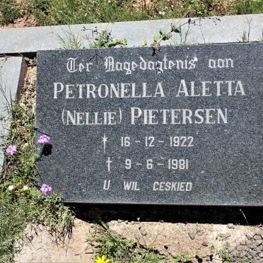 PIETERSEN Petronella Aletta 1922-1981