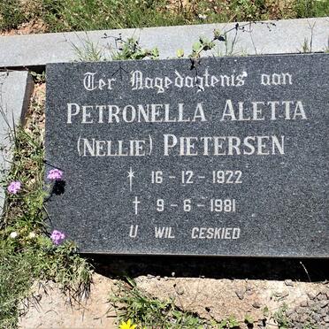 PIETERSEN Petronella Aletta 1922-1981