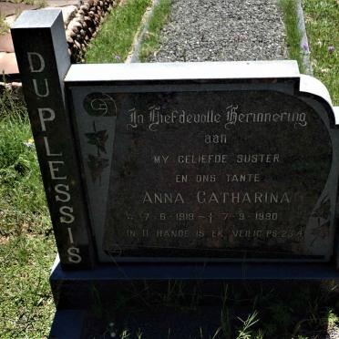PLESSIS Anna Catharina, du 1919-1990