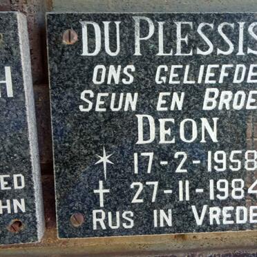PLESSIS Deon, du 1958-1984