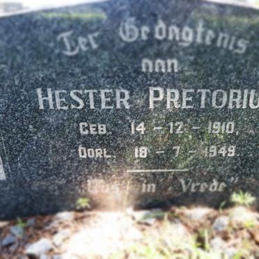 PRETORIUS Hester 1910-1949