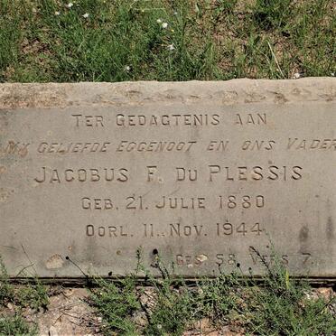 PLESSIS Jacobus F., du 1880-1944