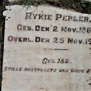 PEBLER Rykie 1860-1903