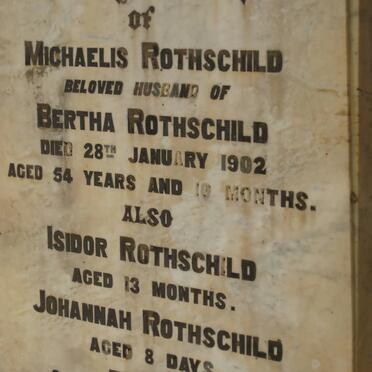 ROTHSCHILD Michaelis -1902 :: ROTHSCHILD Isidor  :: ROTHSCHILD Johannah