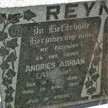 REYNEKE Andries Adrian 1880-1951 &amp; Hester Jacomina HATTINGH 1879-1963