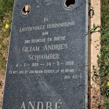 SCHOOMBEE Giliam Andries 1959-1968