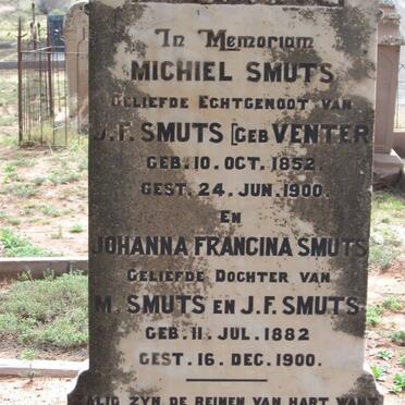 SMUTS Michiel 1852-1900 :: SMUTS Johanna Francina 1882-1900