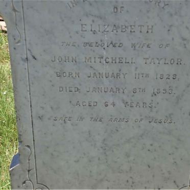 TAYLOR Elizabeth 1828-1893