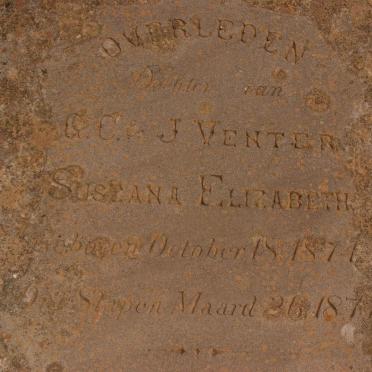 VENTER Suszana Elizabeth 1874-187?
