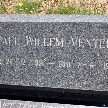 VENTER Paul Willem 1921-1969
