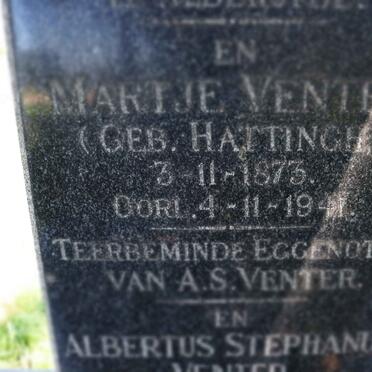 VENTER Elizabeth Jacoba nee HATTINGH 1865-1915 :: VENTER Martje nee HATTINGH 1873-1941