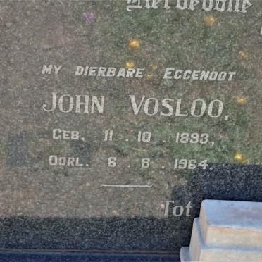 VOSLOO John 1893-1964 &amp; Minnie VENTER 1902-1983