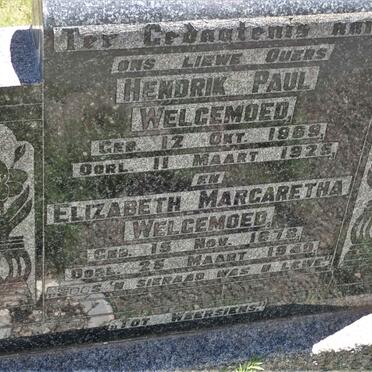 WELGEMOED Hendrik Paul 1869-1925 &amp; Elizabeth Margaretha 1878-1940