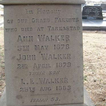 WALKER John -1879 &amp; Ann -1878 :: WALKER L.E. -1883