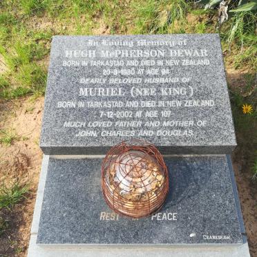 DEWAR Hugh McPherson -1980 &amp; Muriel KING -2002
