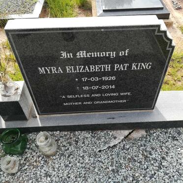 KING Kenneth Scott 1921-2008 &amp; Myra Elizabeth Pat 1926-2014