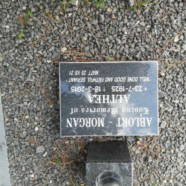 MORGAN Denis Alton, ABLORT 1921-1999 &amp; Althea 1925-2015