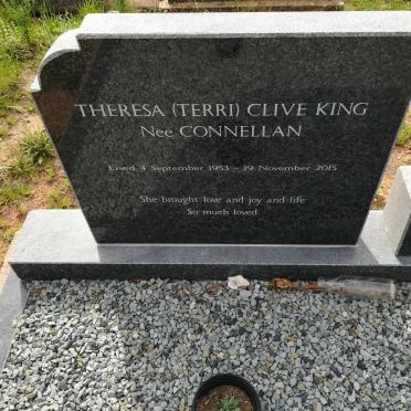 KING Theresa Clive nee CONNELLAN 1953-2015