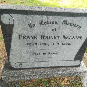 NELSON Frank Wright 1891-1975