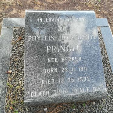 PRINGLE Phyllis Heathcote nee BECKER 1911-1992