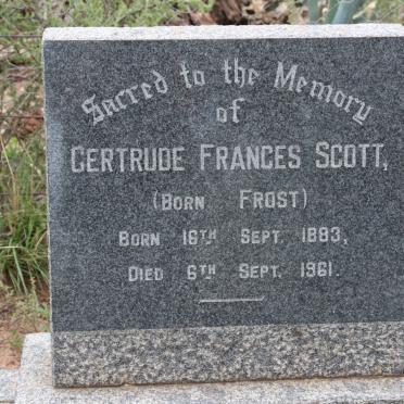 SCOTT Gertrude Frances nee FROST 1883-1961