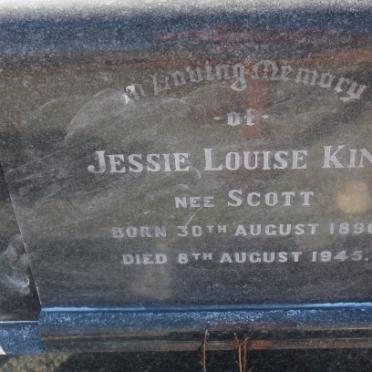 KING Jessie Louise nee SCOTT 1890-1945