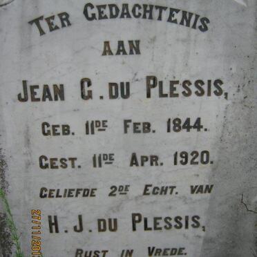 PLESSIS Jean G., du 1844-1920